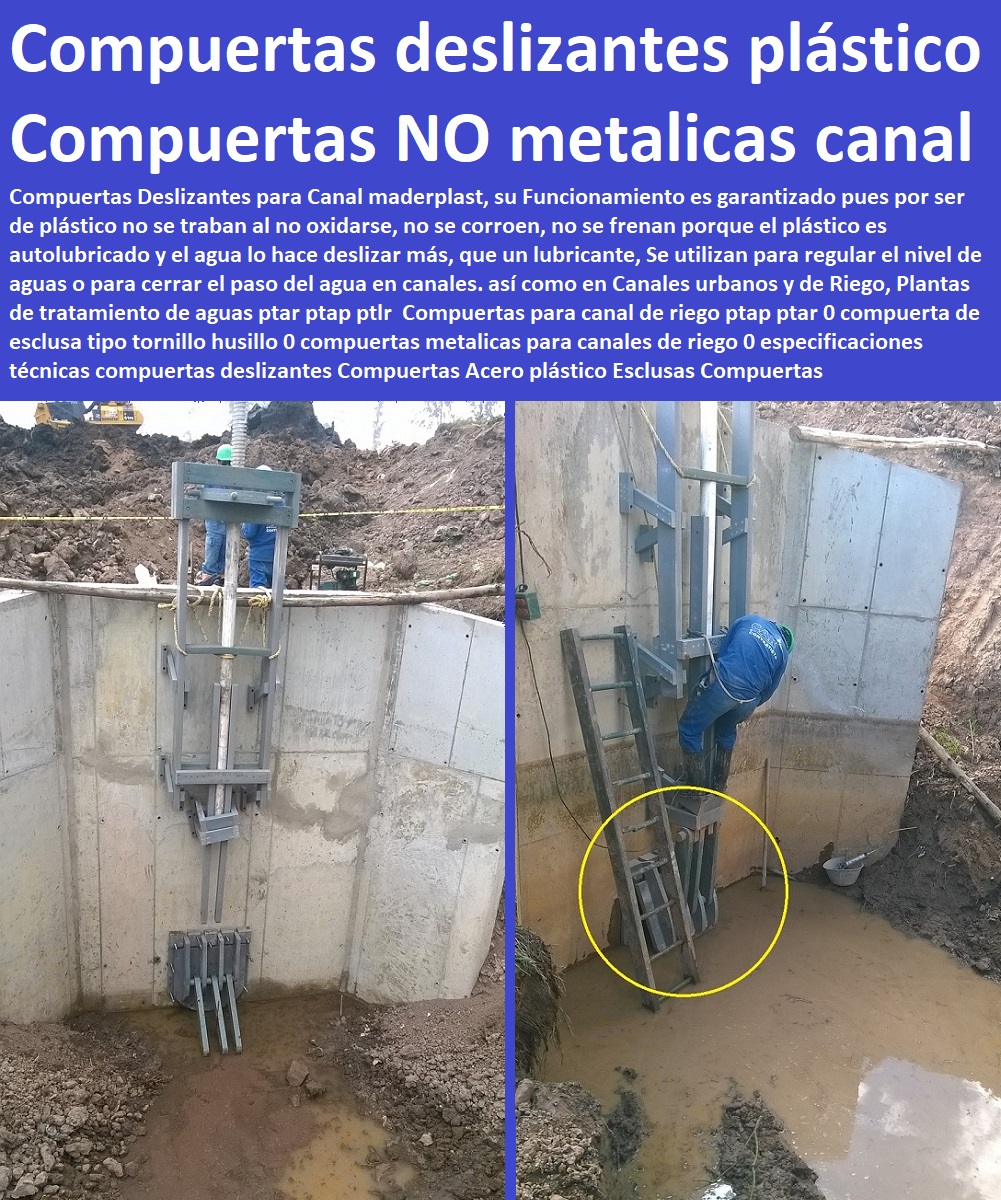 Charnela Compuerta de esclusa tipo tornillo husillo operación manual 0 Compuerta Tipo Chapaleta o Charnela 0 barrera de vapor tyvek 0 barrera de vapor aguas servidas 0 defensa Muro de contención talud Dique protección tornillo usillos Charnela Compuerta de esclusa tipo tornillo husillo operación manual 0 Compuerta Tipo Chapaleta o Charnela 0 barrera de vapor tyvek 0 barrera de vapor aguas servidas 0 defensa Muro de contención talud Dique protección tornillo usillos